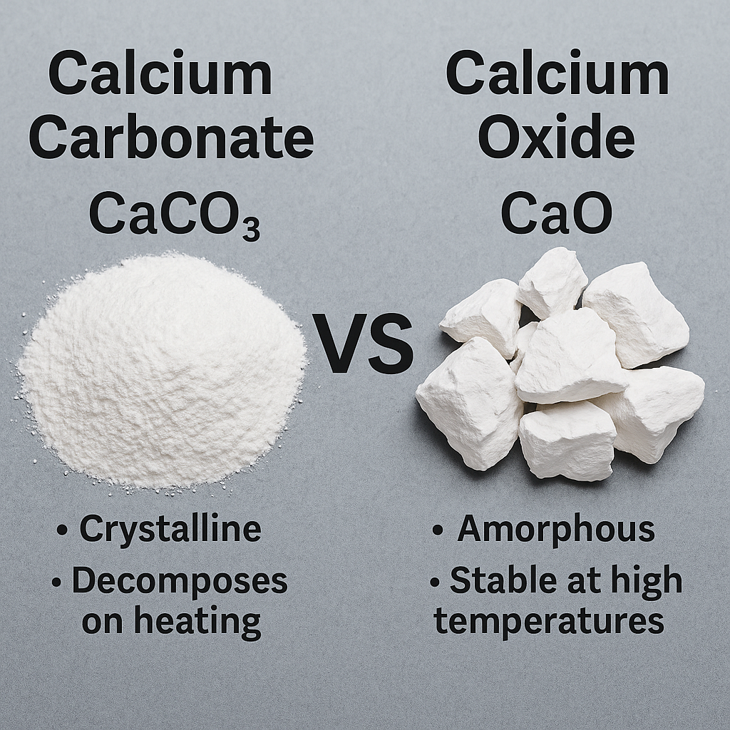همه چیز درمورد تفاوت کربنات کلسیم و اکسید کلسیم