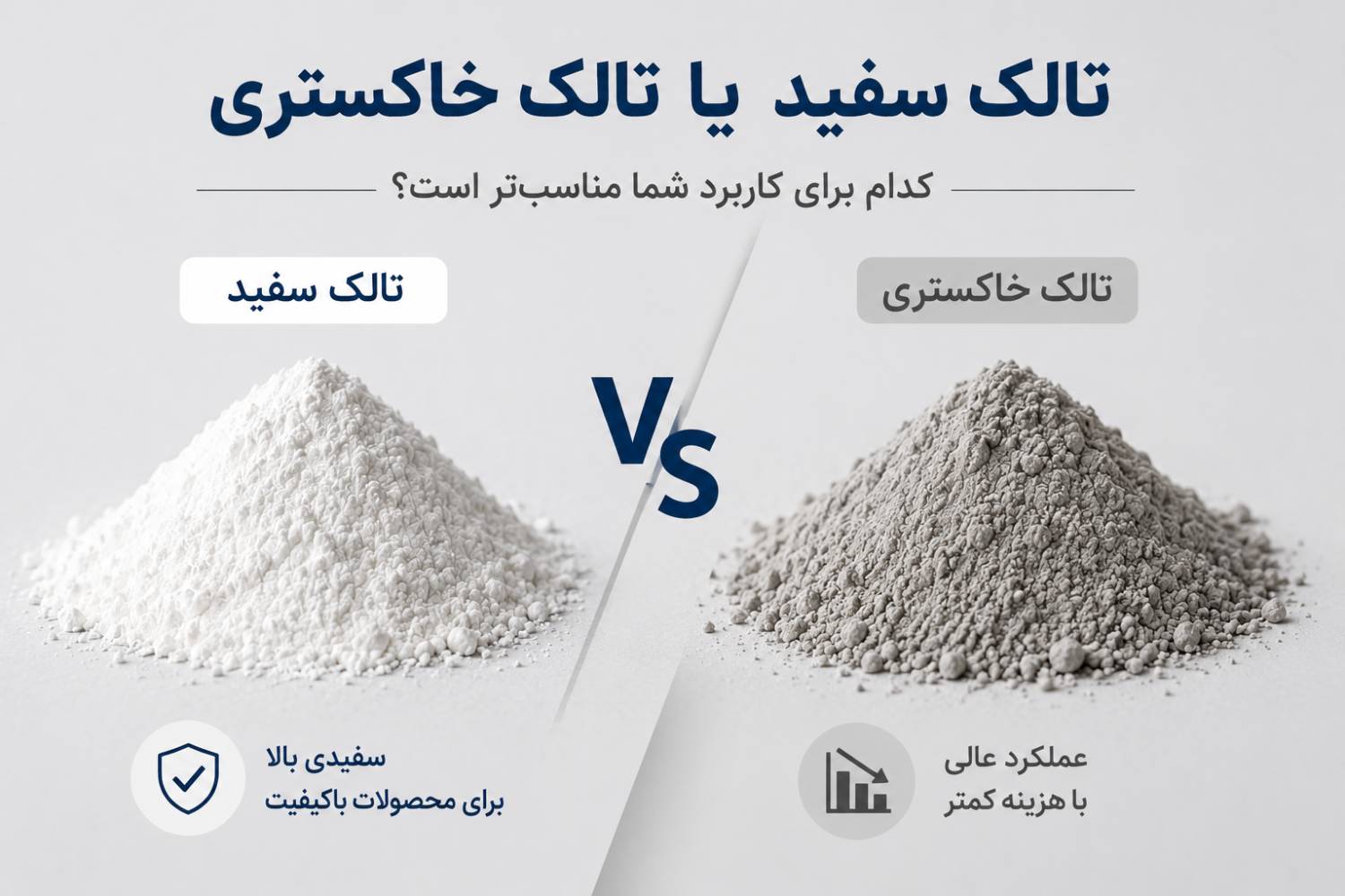 راهنمای انتخاب بین تالک سفید و طوسی