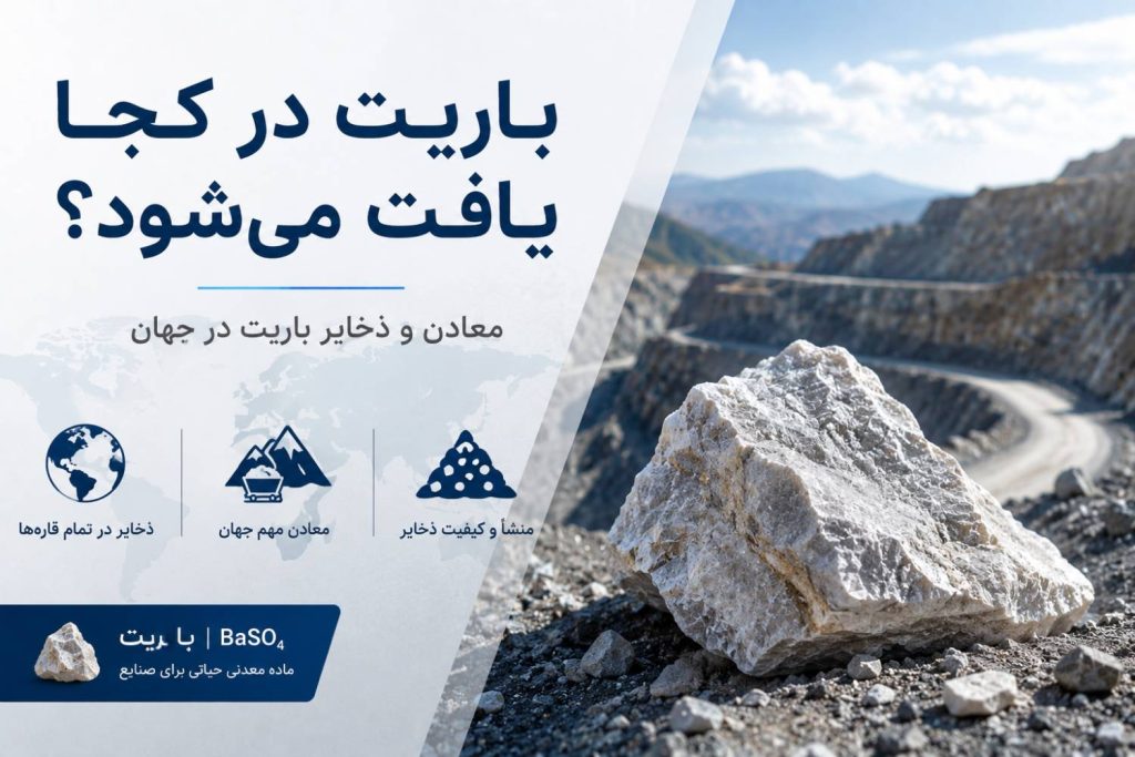 باریت در کجا یافت می‌شود؟ معادن و ذخایر باریت در جهان